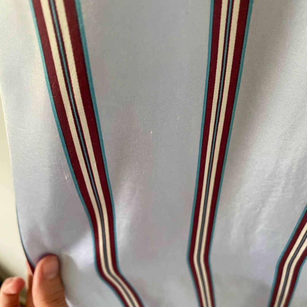 Aerie women's blue striped pajama matching set satin finish size small cozycore - Picture 4 of 12
